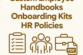 create a professional employee handbook, onboarding kits and hr policies