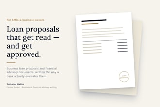 write your business loan proposal