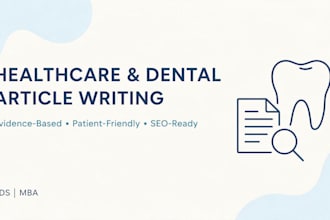write evidence based healthcare and dental articles