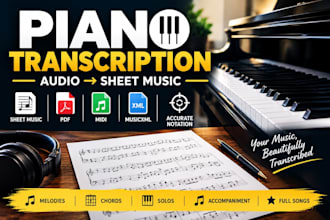 accurately transcribe your piano music into sheet music and midi