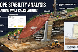 perform slope stability analysis and retaining wall calculations
