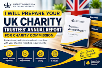 prepare a UK charity trustees annual report for charity commission