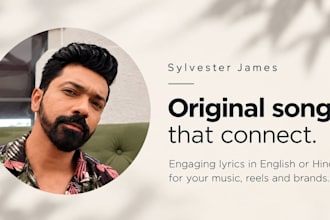 write original english or hindi song lyrics