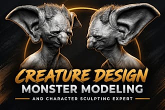 create creature design monster modeling and character sculpting expert