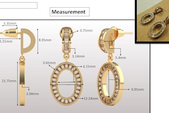 create custom 3d jewelry design and realistic ornament renders