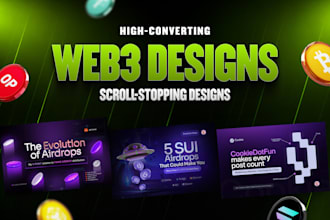design web3 crypto social media posts and graphics