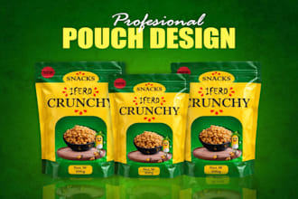 do food pouch design, bag design, and packaging design