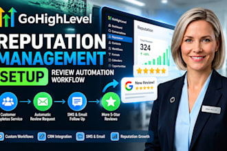 gohighlevel reputation management setup review automation workflow