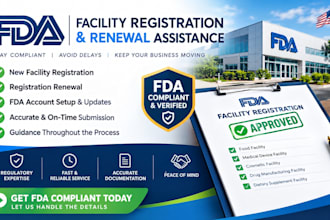 help you register or renew your fda facility registration