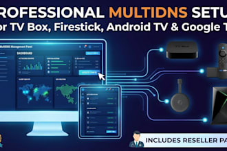 setup multidns for TV box, firestick, android TV, google TV with reseller panel