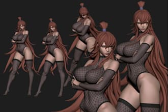sculpt erotic 3d nsfw character for printing, custom adu1t toy, blender 3d model