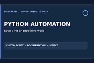 automate repetitive tasks with custom python scripts