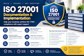 prepare iso 27001 documentation and help implement security controls