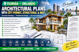 design florida orlando architectural plans with city permit structural and mep