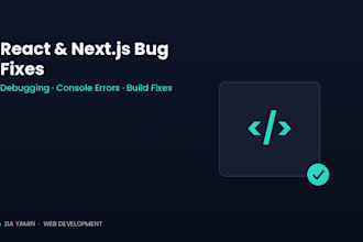 fix bugs in your react, next js, or javascript website