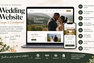 design wedding website, rsvp and online wedding invitation website