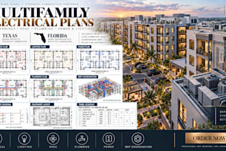 create multifamily electrical plans and mep drawings in texas, florida
