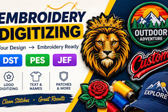 do embroidery digitizing for your logo