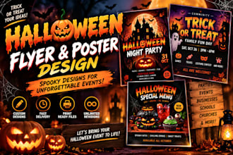do club party dj halloween horror flyers, new year eve, christmas poster
