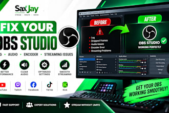 fix obs studio lag, audio and streaming issues