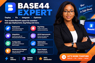 deploy your base44 web app, provide base44 expert support, and fix base44