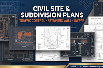 do subdivision plan traffic control retaining wall swppp civil site plan arizona