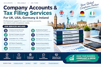 file company account for UK, USA, germany and ireland, corporation tax ct600