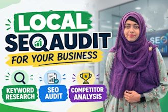 do local SEO audit, keyword research and competitor analysis