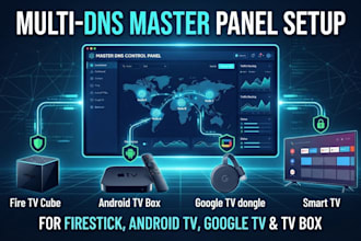 setup multidns for TV box, firestick, android TV with a master control panel