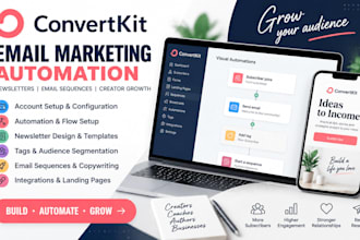 setup convertkit email marketing automation, newsletter and email sequences