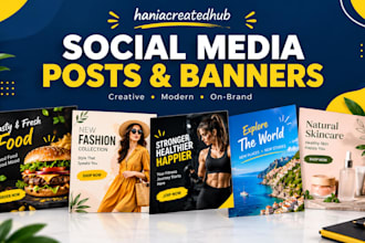 design social media posts and banners