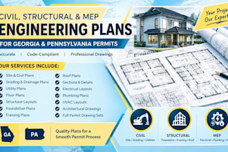 design civil and structural mep engineering plans for ga and ca permits