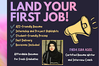 create a resume for fresh graduates