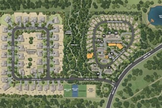 design residential map site plan flat plan and campground