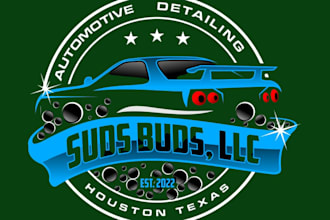 design auto detailing, automotive and car wash logo