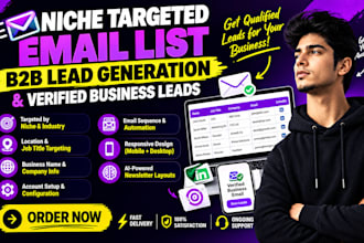 build niche targeted email list, b2b lead generation, verified business leads