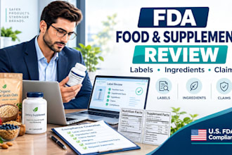 review food and supplement labels for fda compliance