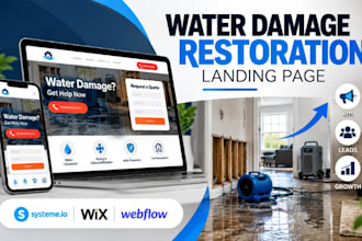 design water damage restoration google ads lead generation landing page