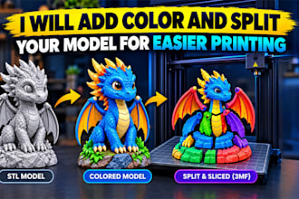 add color and slice 3d model, edit convert stl to 3mf for multicolor 3d printing