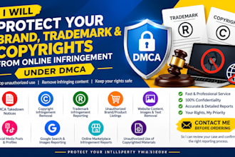 protect your brand trademark and copyrights from infringement under dmca