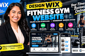 design wix fitness gym website online class scheduling membership booking system