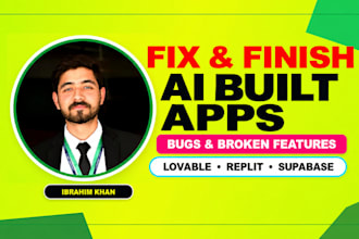 fix bugs in your lovable replit and supabase web app