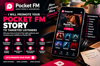 grow your pocket fm story, audio series and audiobook to targeted listeners