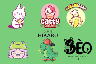 design and custom kawaii logo for vtuber