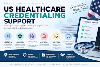provide US healthcare credentialing support