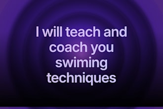 teach you swimming techniques in 24 hrs
