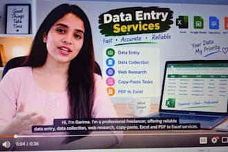 professional data entry, excel and copy paste services