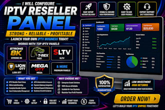configure reseller panel, strong 8k, trex, sltv, lion ott, mega, reseller panel