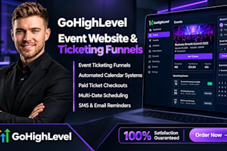 build go high level event ticketing funnel highlevel automated calendar