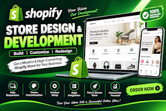 design, redesign, customize and build a professional shopify store
